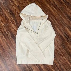 Women’s XL GAP 1/2 Zip Faux Fur Lined Hoodie NWT